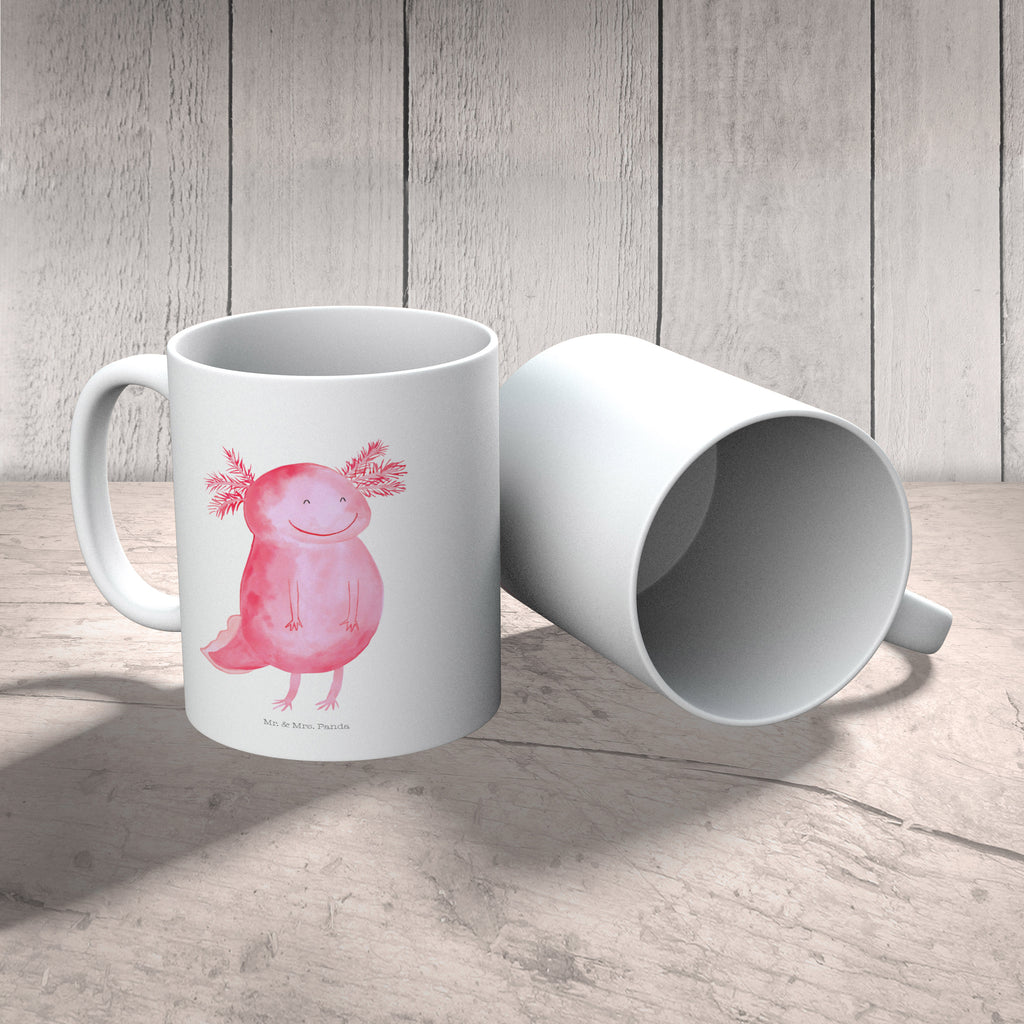 Kindertasse Axolotl glücklich Kunststoff Tasse, Kindergarten, Tasse, Trinkbecher, Camping Becher, Kaffeetasse, Kunststoffbecher, Kindergartenbecher, Outdoorgeschirr, Kunststoffgeschirr, Reisebecher, Reisetasse, Kinderbecher, Axolotl, Molch, Axolot, Schwanzlurch, Lurch, Lurche, Motivation, gute Laune