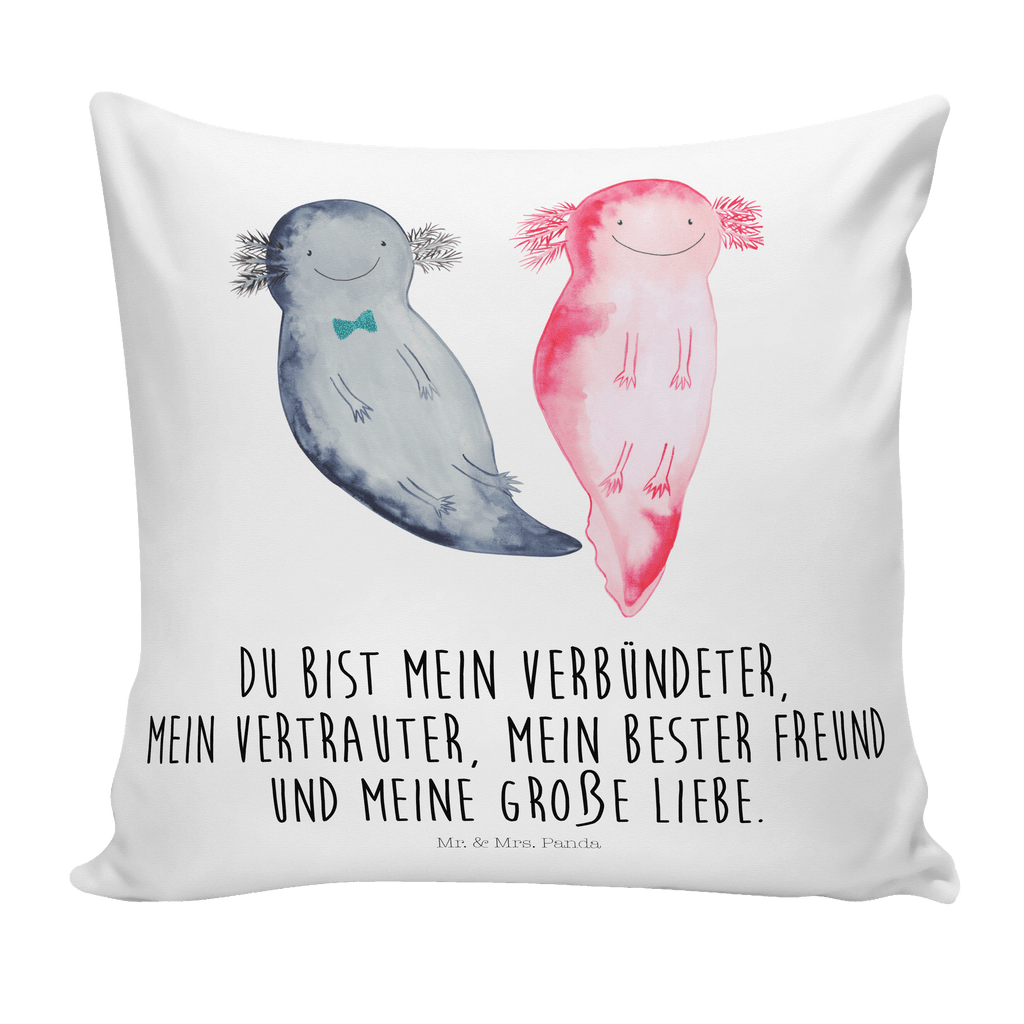 40x40 Kissen Axolotl Axel+Lotte Kissenhülle, Kopfkissen, Sofakissen, Dekokissen, Motivkissen, Axolotl, Molch, Axolot, Schwanzlurch, Lurch, Lurche, Liebe, große Liebe, Liebesbeweis, Freund, Verlobter, Ehemann, Jahrestag, Valentinstag