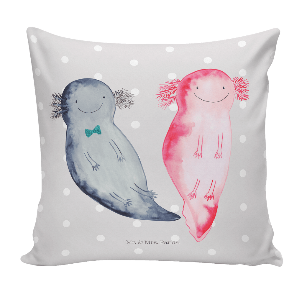 40x40 Kissen Axolotl Axel+Lotte Kissenhülle, Kopfkissen, Sofakissen, Dekokissen, Motivkissen, Axolotl, Molch, Axolot, Schwanzlurch, Lurch, Lurche, Liebe, große Liebe, Liebesbeweis, Freund, Verlobter, Ehemann, Jahrestag, Valentinstag
