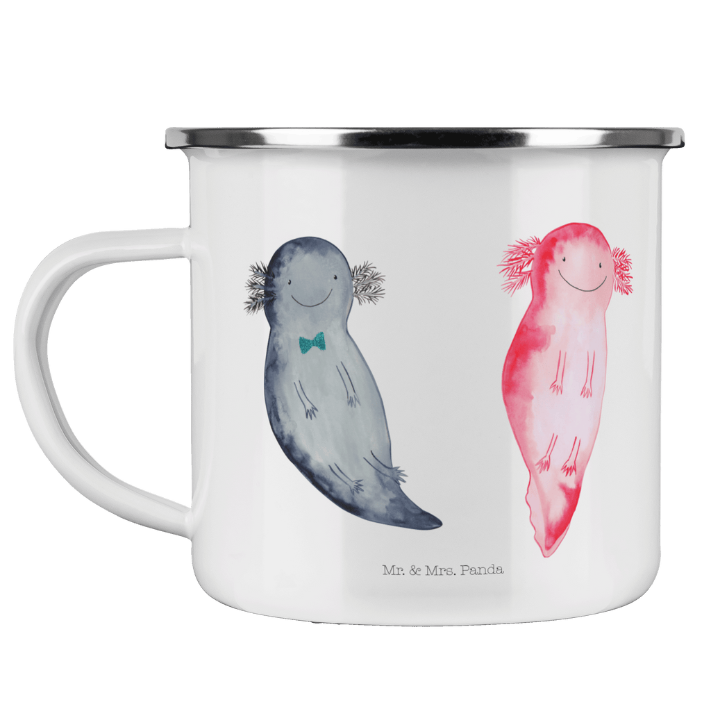 Camping Emaille Tasse Axolotl Axel+Lotte Campingtasse, Trinkbecher, Metalltasse, Outdoor Tasse, Emaille Trinkbecher, Blechtasse Outdoor, Emaille Campingbecher, Edelstahl Trinkbecher, Metalltasse für Camping, Kaffee Blechtasse, Camping Tasse Metall, Axolotl, Molch, Axolot, Schwanzlurch, Lurch, Lurche, Liebe, große Liebe, Liebesbeweis, Freund, Verlobter, Ehemann, Jahrestag, Valentinstag