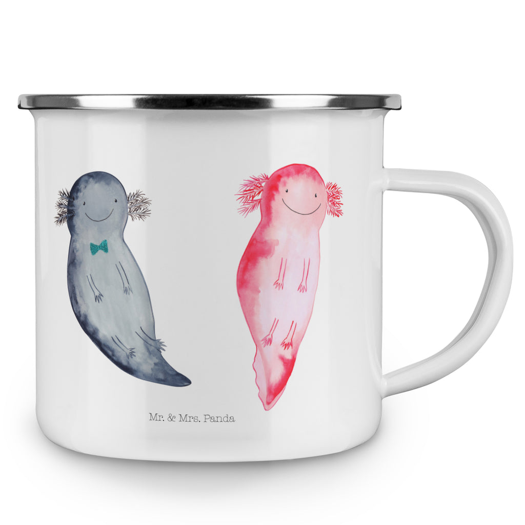 Camping Emaille Tasse Axolotl Axel+Lotte Campingtasse, Trinkbecher, Metalltasse, Outdoor Tasse, Emaille Trinkbecher, Blechtasse Outdoor, Emaille Campingbecher, Edelstahl Trinkbecher, Metalltasse für Camping, Kaffee Blechtasse, Camping Tasse Metall, Axolotl, Molch, Axolot, Schwanzlurch, Lurch, Lurche, Liebe, große Liebe, Liebesbeweis, Freund, Verlobter, Ehemann, Jahrestag, Valentinstag