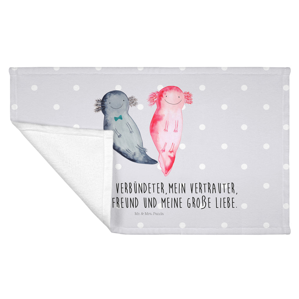 Gäste Handtuch Axolotl Axel+Lotte Gästetuch, Reisehandtuch, Sport Handtuch, Frottier, Kinder Handtuch, Axolotl, Molch, Axolot, Schwanzlurch, Lurch, Lurche, Liebe, große Liebe, Liebesbeweis, Freund, Verlobter, Ehemann, Jahrestag, Valentinstag