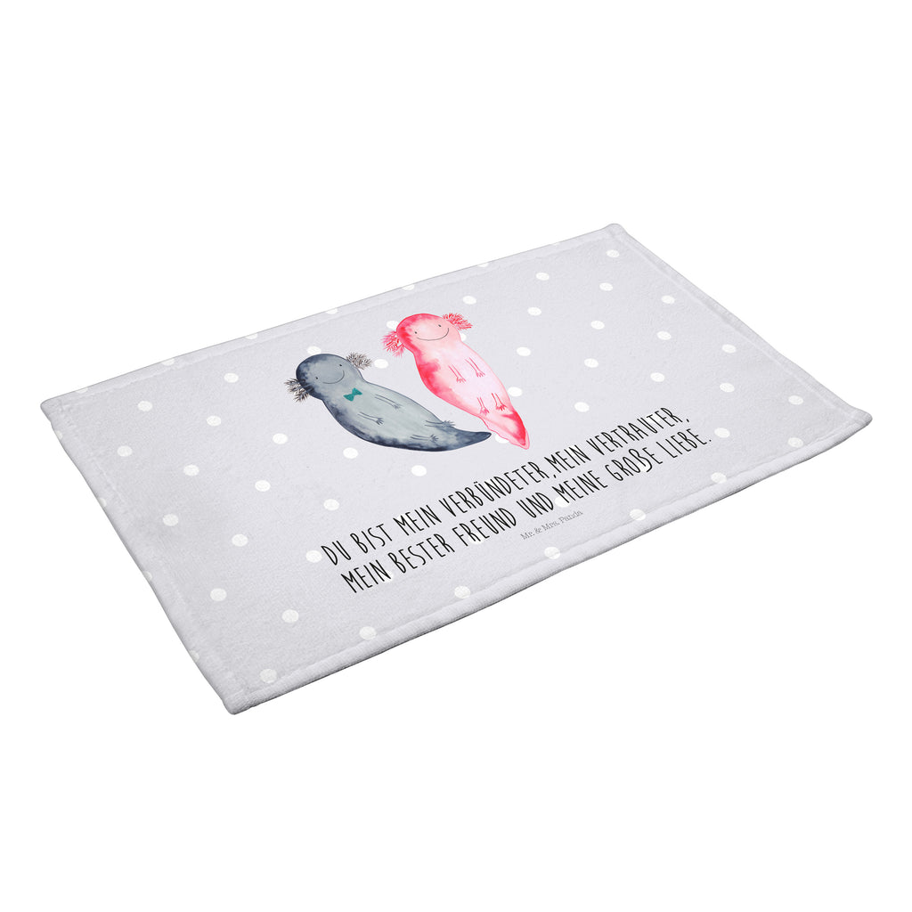 Gäste Handtuch Axolotl Axel+Lotte Gästetuch, Reisehandtuch, Sport Handtuch, Frottier, Kinder Handtuch, Axolotl, Molch, Axolot, Schwanzlurch, Lurch, Lurche, Liebe, große Liebe, Liebesbeweis, Freund, Verlobter, Ehemann, Jahrestag, Valentinstag