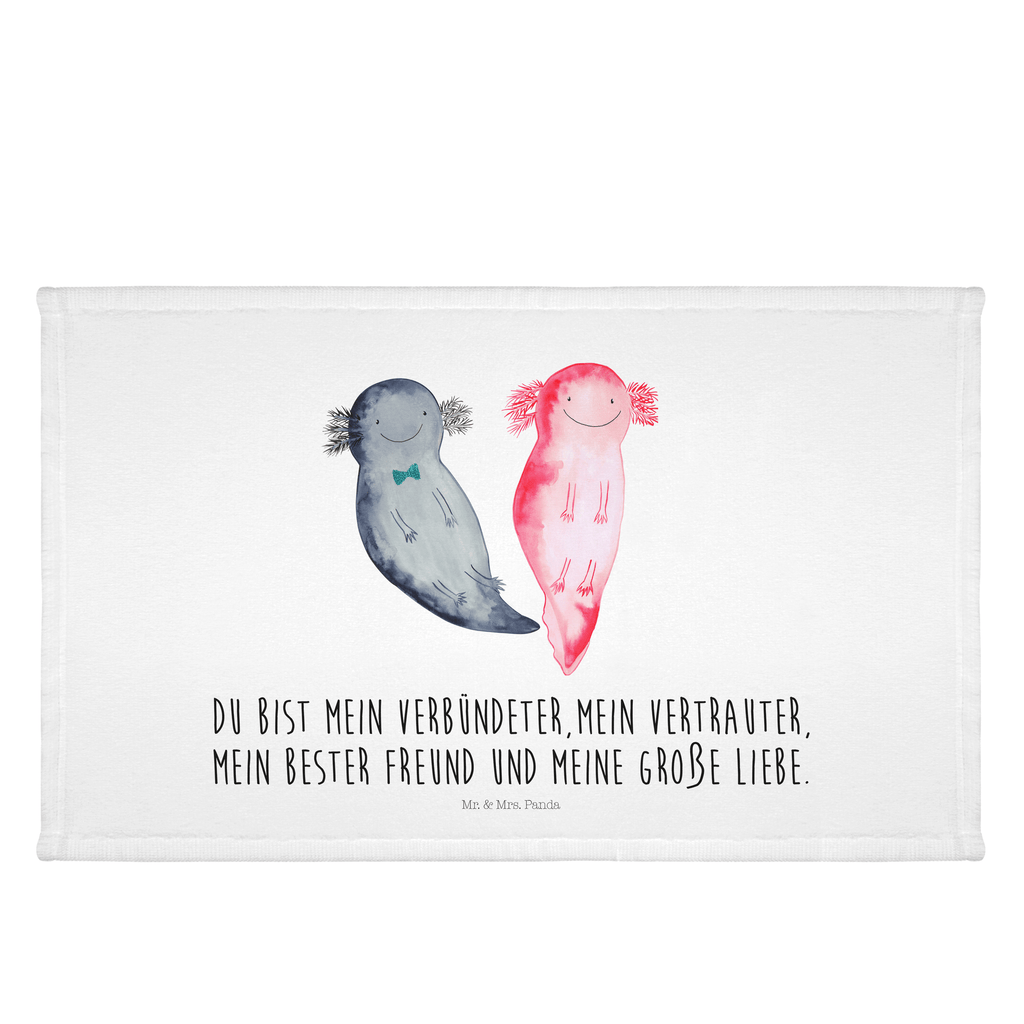 Gäste Handtuch Axolotl Axel+Lotte Gästetuch, Reisehandtuch, Sport Handtuch, Frottier, Kinder Handtuch, Axolotl, Molch, Axolot, Schwanzlurch, Lurch, Lurche, Liebe, große Liebe, Liebesbeweis, Freund, Verlobter, Ehemann, Jahrestag, Valentinstag