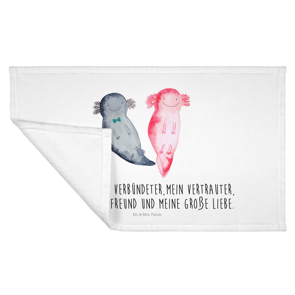 Gäste Handtuch Axolotl Axel+Lotte Gästetuch, Reisehandtuch, Sport Handtuch, Frottier, Kinder Handtuch, Axolotl, Molch, Axolot, Schwanzlurch, Lurch, Lurche, Liebe, große Liebe, Liebesbeweis, Freund, Verlobter, Ehemann, Jahrestag, Valentinstag