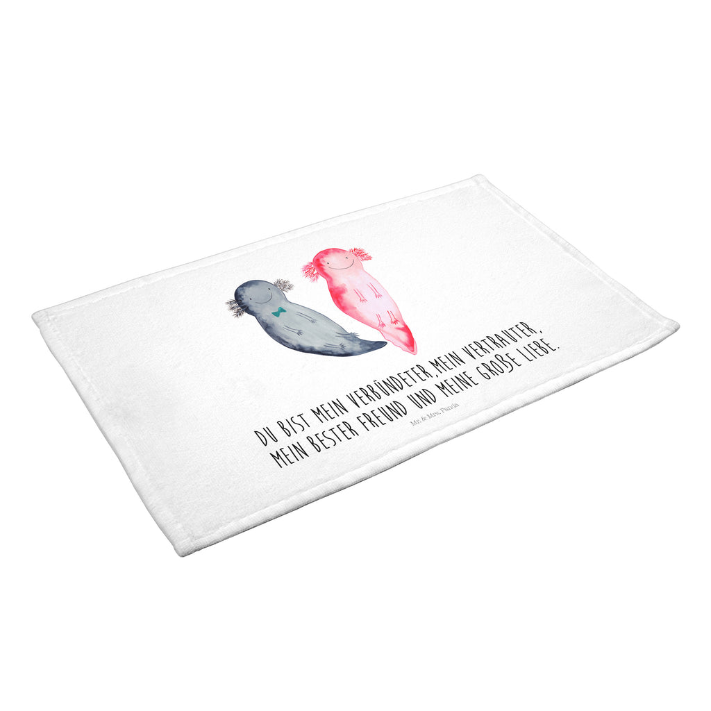 Gäste Handtuch Axolotl Axel+Lotte Gästetuch, Reisehandtuch, Sport Handtuch, Frottier, Kinder Handtuch, Axolotl, Molch, Axolot, Schwanzlurch, Lurch, Lurche, Liebe, große Liebe, Liebesbeweis, Freund, Verlobter, Ehemann, Jahrestag, Valentinstag