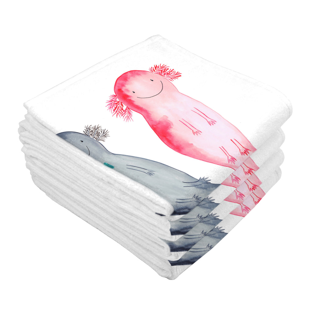 Gäste Handtuch Axolotl Axel+Lotte Gästetuch, Reisehandtuch, Sport Handtuch, Frottier, Kinder Handtuch, Axolotl, Molch, Axolot, Schwanzlurch, Lurch, Lurche, Liebe, große Liebe, Liebesbeweis, Freund, Verlobter, Ehemann, Jahrestag, Valentinstag