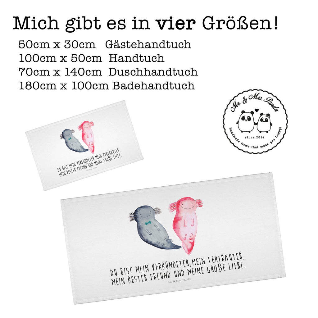 Gäste Handtuch Axolotl Axel+Lotte Gästetuch, Reisehandtuch, Sport Handtuch, Frottier, Kinder Handtuch, Axolotl, Molch, Axolot, Schwanzlurch, Lurch, Lurche, Liebe, große Liebe, Liebesbeweis, Freund, Verlobter, Ehemann, Jahrestag, Valentinstag