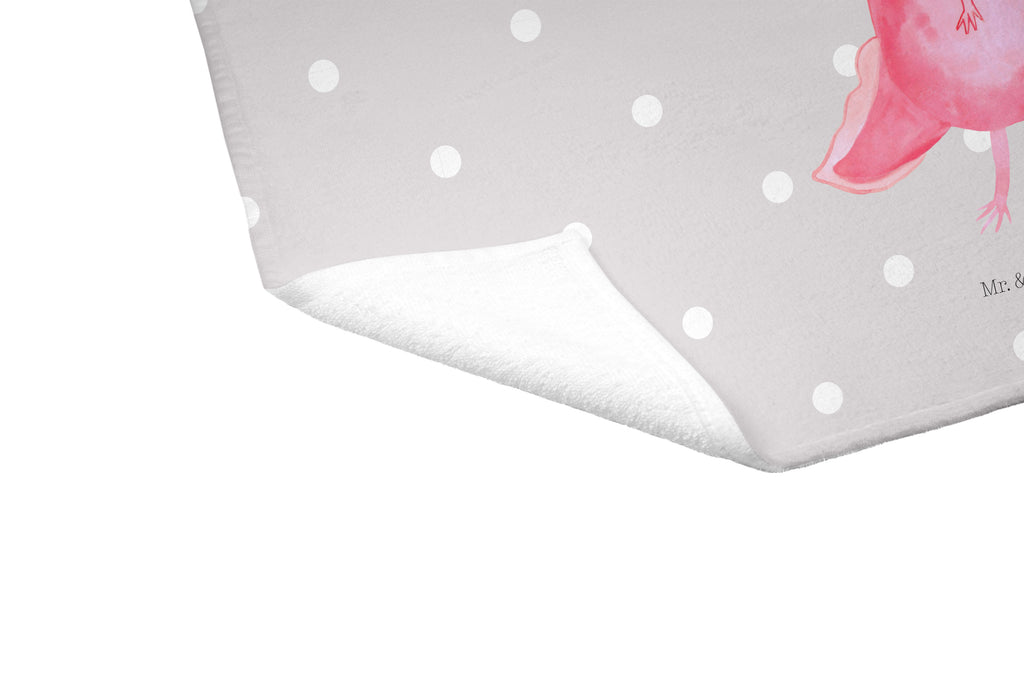 Gäste Handtuch Axolotl glücklich Gästetuch, Reisehandtuch, Sport Handtuch, Frottier, Kinder Handtuch, Axolotl, Molch, Axolot, Schwanzlurch, Lurch, Lurche, Motivation, gute Laune