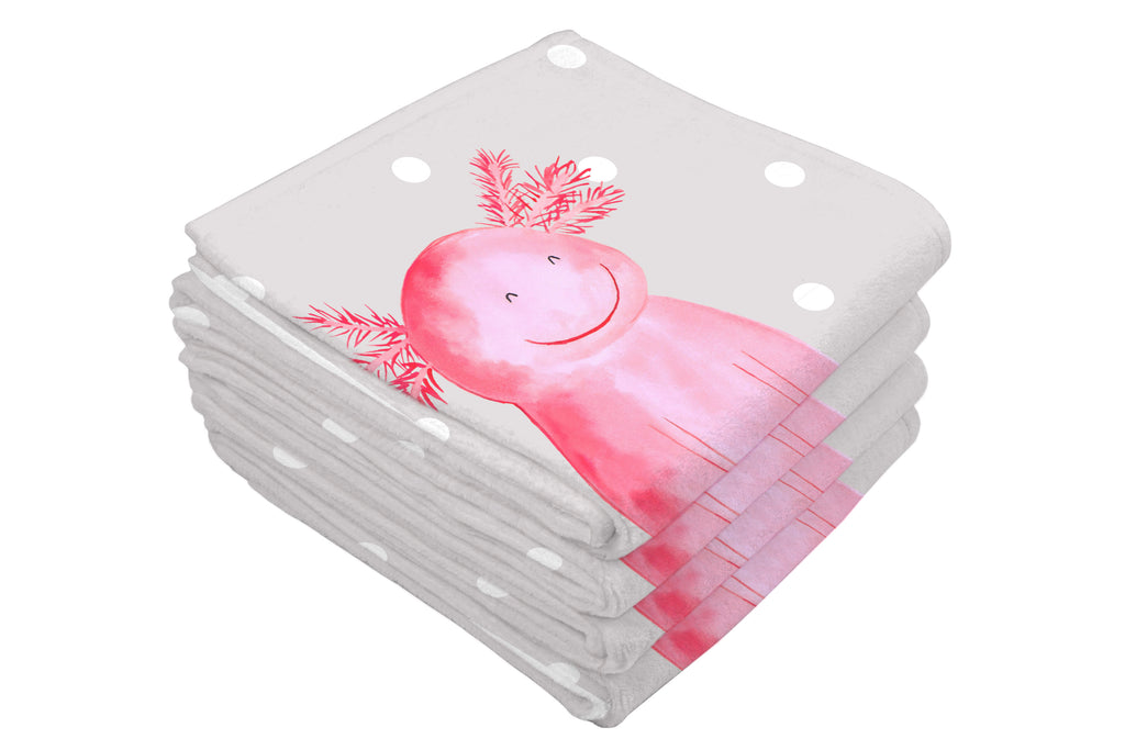Gäste Handtuch Axolotl glücklich Gästetuch, Reisehandtuch, Sport Handtuch, Frottier, Kinder Handtuch, Axolotl, Molch, Axolot, Schwanzlurch, Lurch, Lurche, Motivation, gute Laune