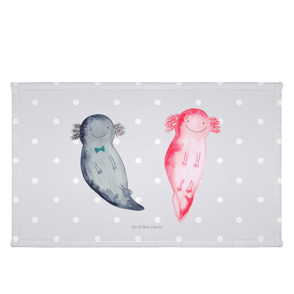 Gäste Handtuch Axolotl Axel+Lotte Gästetuch, Reisehandtuch, Sport Handtuch, Frottier, Kinder Handtuch, Axolotl, Molch, Axolot, Schwanzlurch, Lurch, Lurche, Liebe, große Liebe, Liebesbeweis, Freund, Verlobter, Ehemann, Jahrestag, Valentinstag