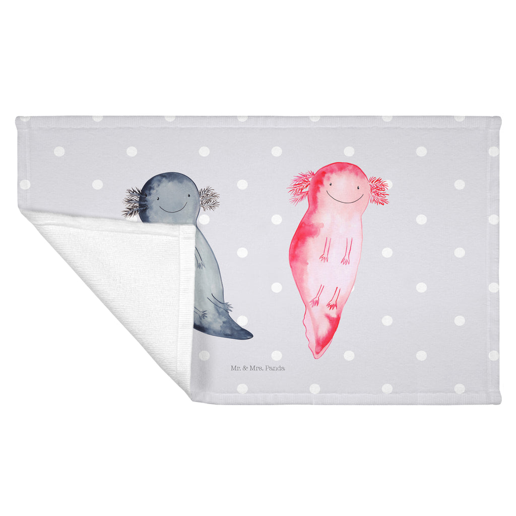 Gäste Handtuch Axolotl Axel+Lotte Gästetuch, Reisehandtuch, Sport Handtuch, Frottier, Kinder Handtuch, Axolotl, Molch, Axolot, Schwanzlurch, Lurch, Lurche, Liebe, große Liebe, Liebesbeweis, Freund, Verlobter, Ehemann, Jahrestag, Valentinstag