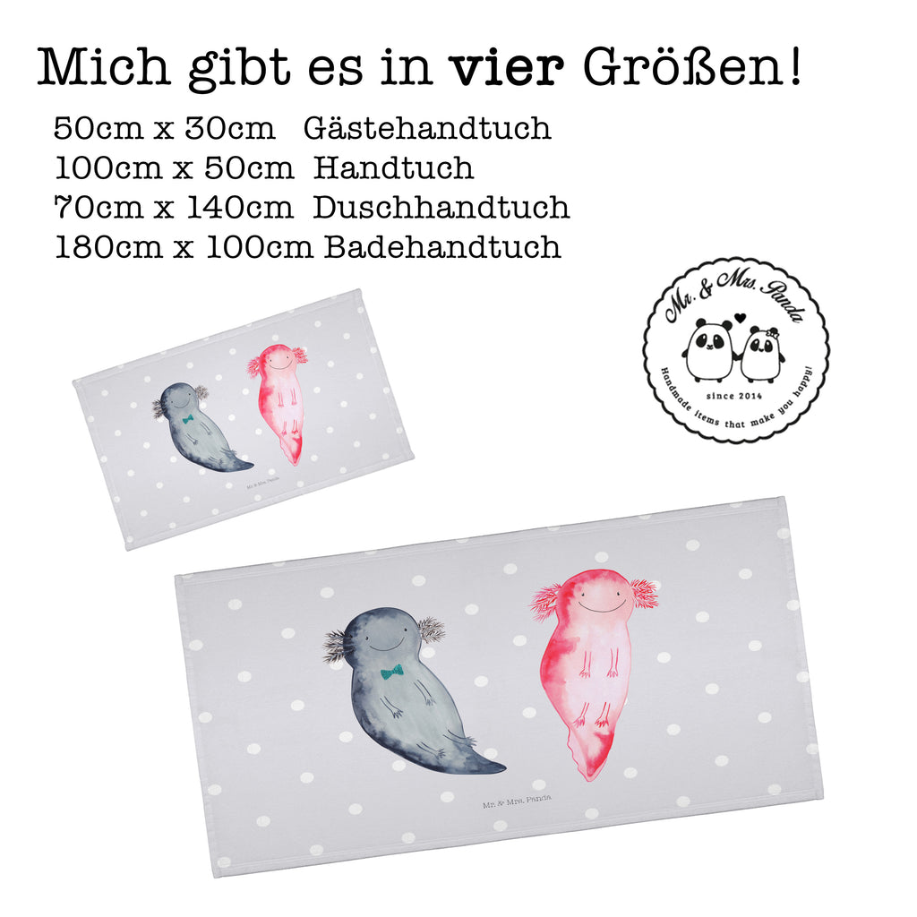 Gäste Handtuch Axolotl Axel+Lotte Gästetuch, Reisehandtuch, Sport Handtuch, Frottier, Kinder Handtuch, Axolotl, Molch, Axolot, Schwanzlurch, Lurch, Lurche, Liebe, große Liebe, Liebesbeweis, Freund, Verlobter, Ehemann, Jahrestag, Valentinstag