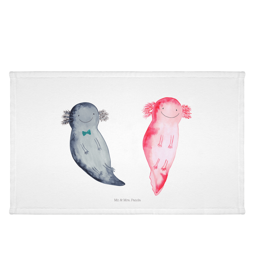 Gäste Handtuch Axolotl Axel+Lotte Gästetuch, Reisehandtuch, Sport Handtuch, Frottier, Kinder Handtuch, Axolotl, Molch, Axolot, Schwanzlurch, Lurch, Lurche, Liebe, große Liebe, Liebesbeweis, Freund, Verlobter, Ehemann, Jahrestag, Valentinstag