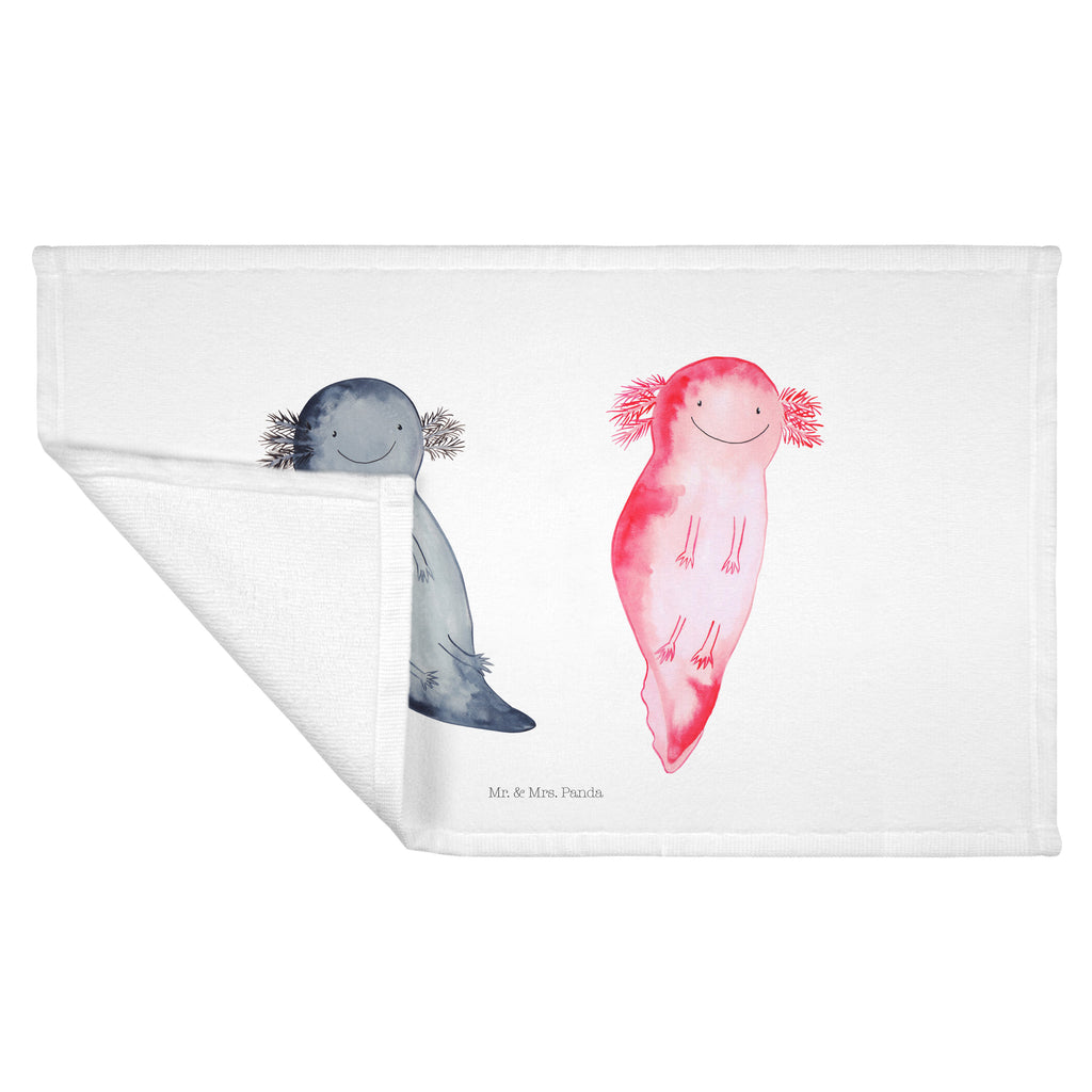 Gäste Handtuch Axolotl Axel+Lotte Gästetuch, Reisehandtuch, Sport Handtuch, Frottier, Kinder Handtuch, Axolotl, Molch, Axolot, Schwanzlurch, Lurch, Lurche, Liebe, große Liebe, Liebesbeweis, Freund, Verlobter, Ehemann, Jahrestag, Valentinstag