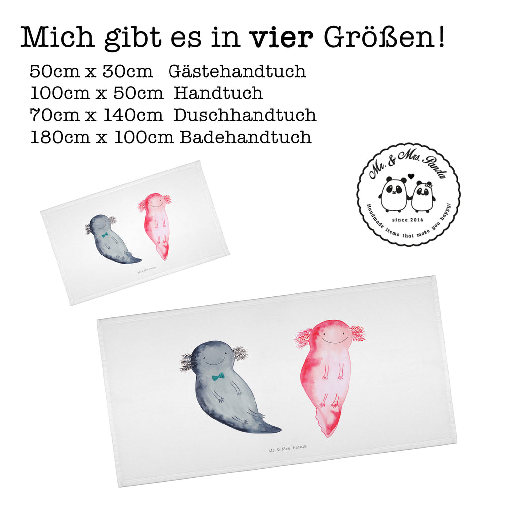 Gäste Handtuch Axolotl Axel+Lotte Gästetuch, Reisehandtuch, Sport Handtuch, Frottier, Kinder Handtuch, Axolotl, Molch, Axolot, Schwanzlurch, Lurch, Lurche, Liebe, große Liebe, Liebesbeweis, Freund, Verlobter, Ehemann, Jahrestag, Valentinstag