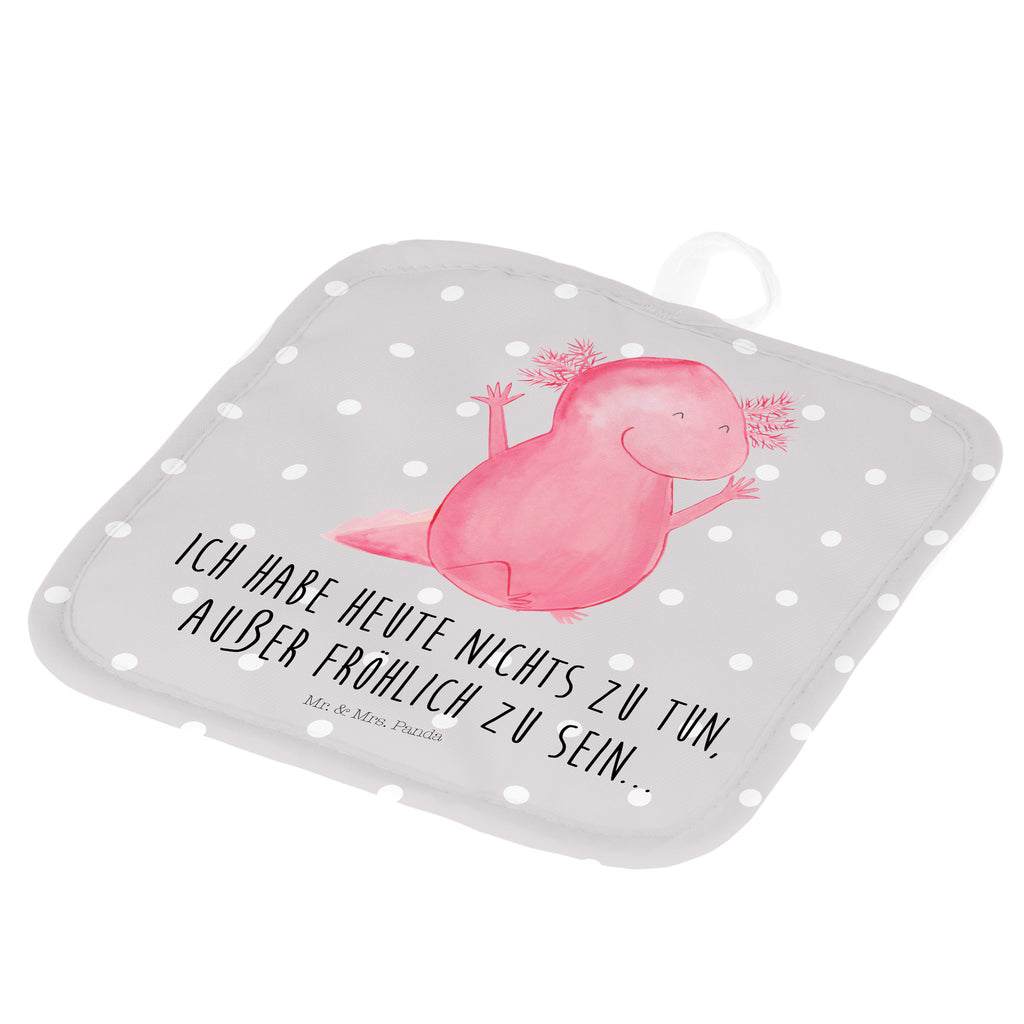 2er Set Topflappen  Axolotl Hurra Topflappen, Topfuntersetzer, Ofenhandschuh, Topflappen Set, Topflappen lustig, Topflappen mit Spruch, Axolotl, Molch, Axolot, Schwanzlurch, Lurch, Lurche, fröhlich, Spaß, Freude, Motivation, Zufriedenheit