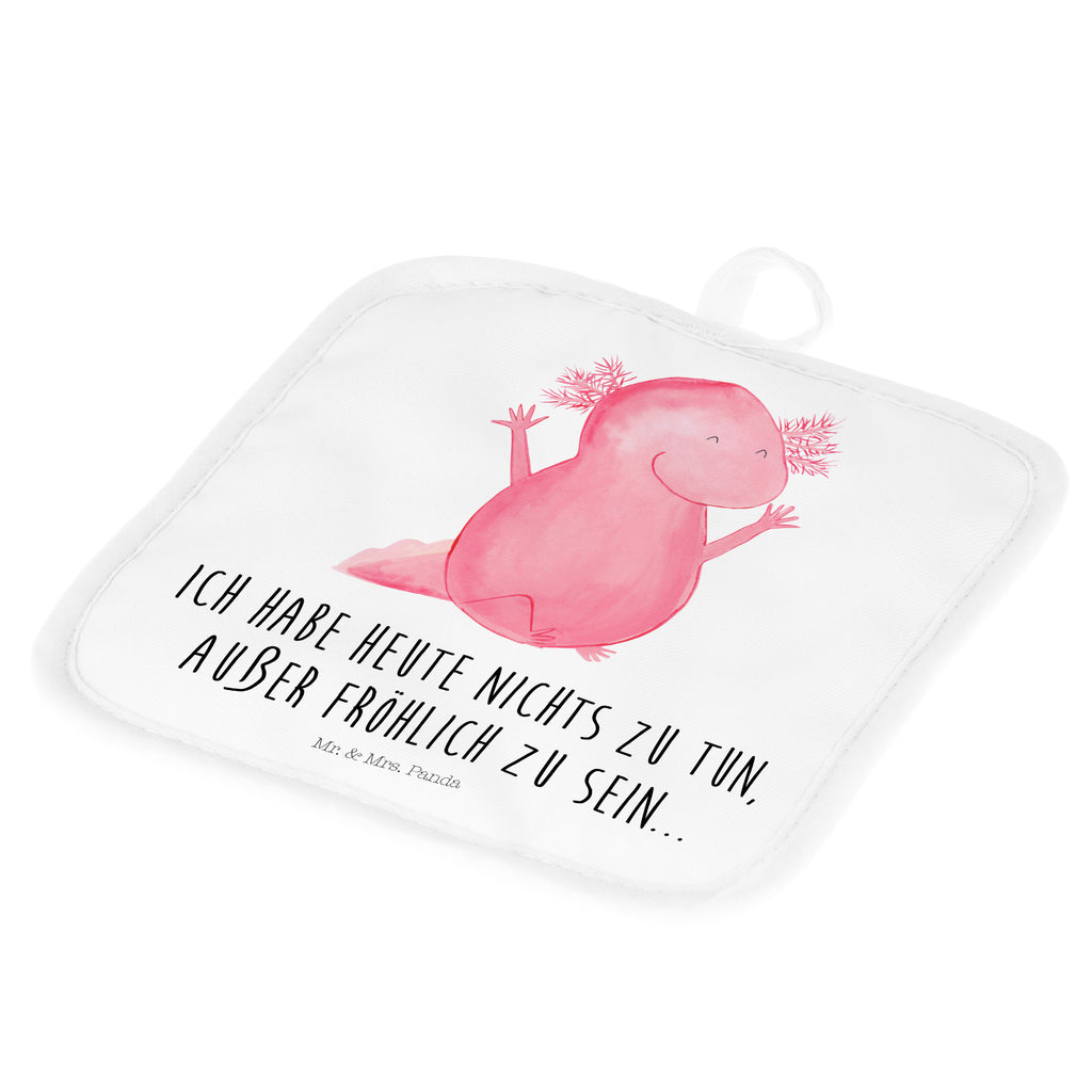 2er Set Topflappen  Axolotl Hurra Topflappen, Topfuntersetzer, Ofenhandschuh, Topflappen Set, Topflappen lustig, Topflappen mit Spruch, Axolotl, Molch, Axolot, Schwanzlurch, Lurch, Lurche, fröhlich, Spaß, Freude, Motivation, Zufriedenheit