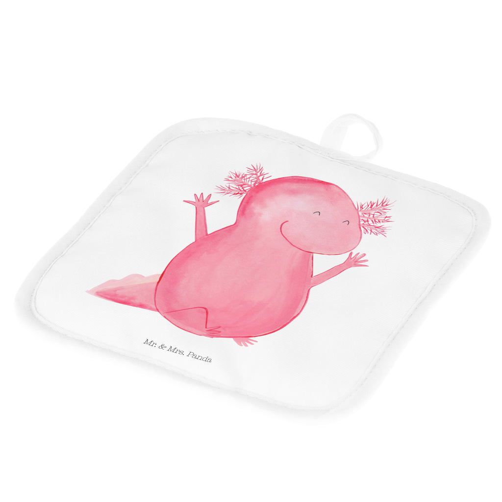 2er Set Topflappen  Axolotl Hurra Topflappen, Topfuntersetzer, Ofenhandschuh, Topflappen Set, Topflappen lustig, Topflappen mit Spruch, Axolotl, Molch, Axolot, Schwanzlurch, Lurch, Lurche, fröhlich, Spaß, Freude, Motivation, Zufriedenheit