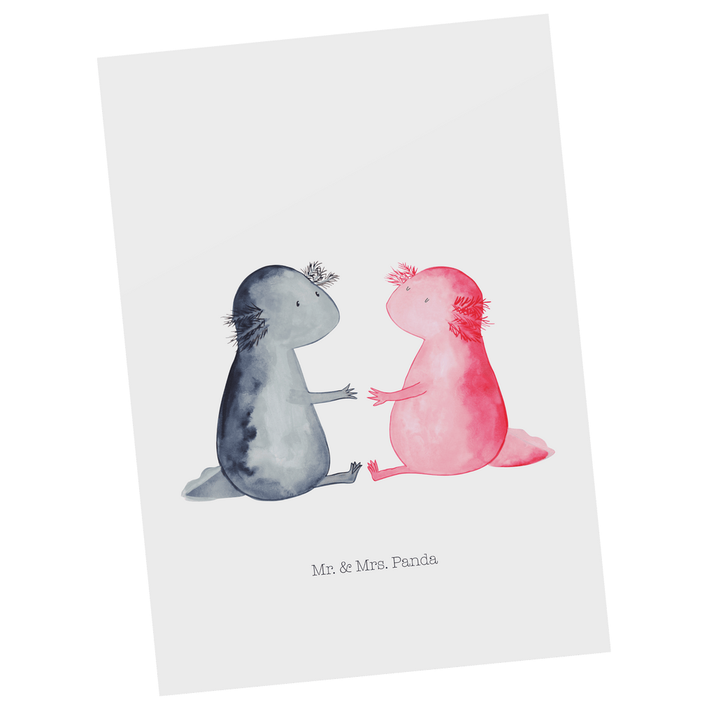 Postkarte Axolotl Liebe Geschenkkarte, Grußkarte, Karte, Einladung, Ansichtskarte, Geburtstagskarte, Einladungskarte, Axolotl, Molch, Axolot, Schwanzlurch, Lurch, Lurche, Liebe, große Liebe, Liebesbeweis, Freund, Verlobter, Ehemann, Jahrestag, Valentinstag