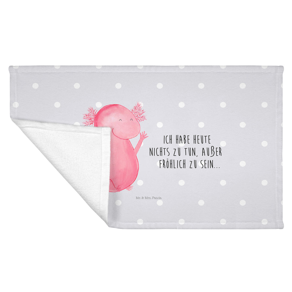 50 x 100 Handtuch Axolotl Hurra Handtuch, Badehandtuch, Badezimmer, Handtücher, groß, Kinder, Baby, Axolotl, Molch, Axolot, Schwanzlurch, Lurch, Lurche, fröhlich, Spaß, Freude, Motivation, Zufriedenheit
