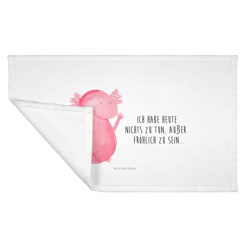 50 x 100 Handtuch Axolotl Hurra Handtuch, Badehandtuch, Badezimmer, Handtücher, groß, Kinder, Baby, Axolotl, Molch, Axolot, Schwanzlurch, Lurch, Lurche, fröhlich, Spaß, Freude, Motivation, Zufriedenheit