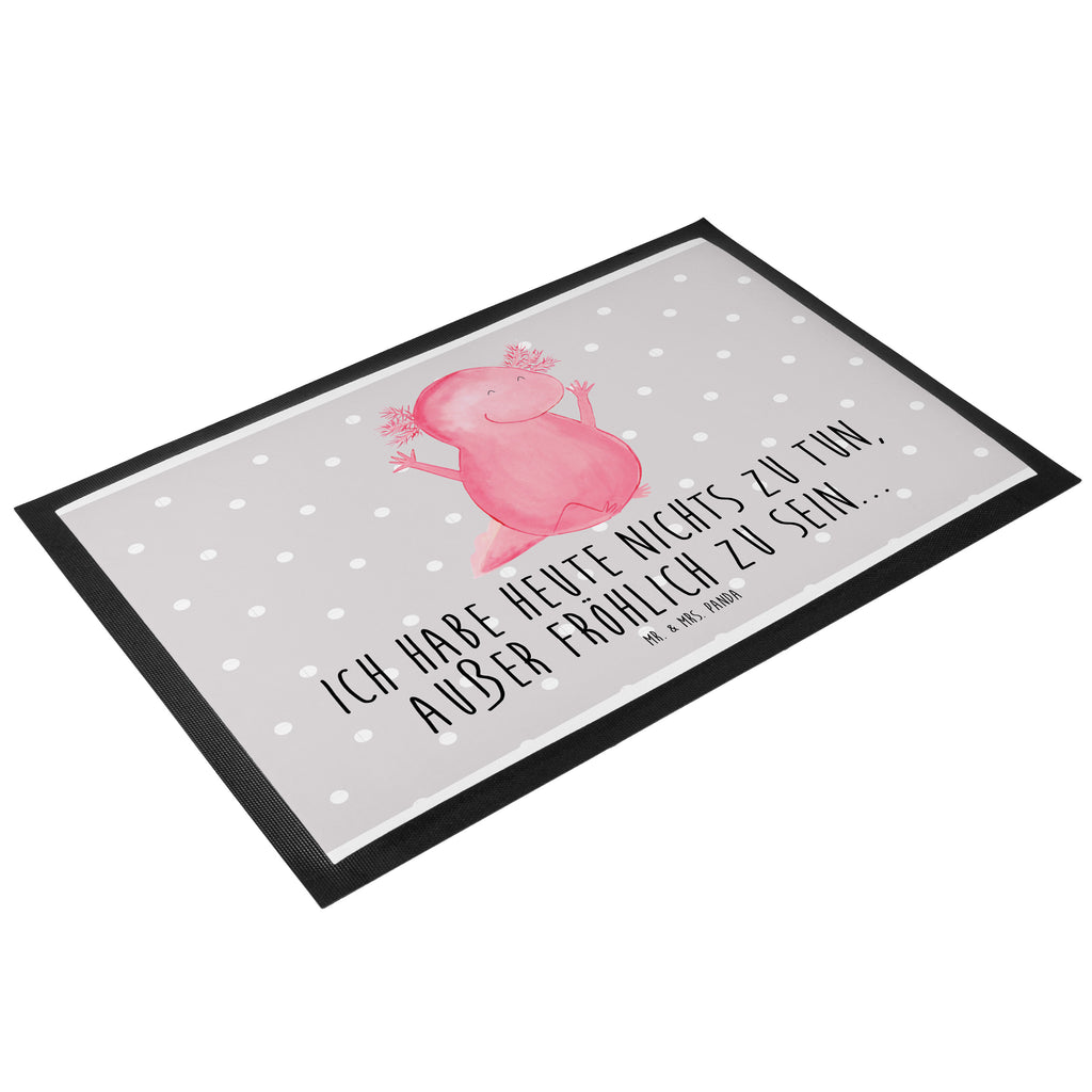 Fußmatte Axolotl Hurra Axolotl, Axolot, Schwanzlurch, Lurch, Lurche, fröhlich, Spaß, Freude, Motivation, Zufriedenheit Türvorleger, Schmutzmatte, Fußabtreter, Matte, Schmutzfänger, Fußabstreifer, Schmutzfangmatte, Türmatte, Motivfußmatte,  Haustürmatte, Vorleger  Axolotl, Molch