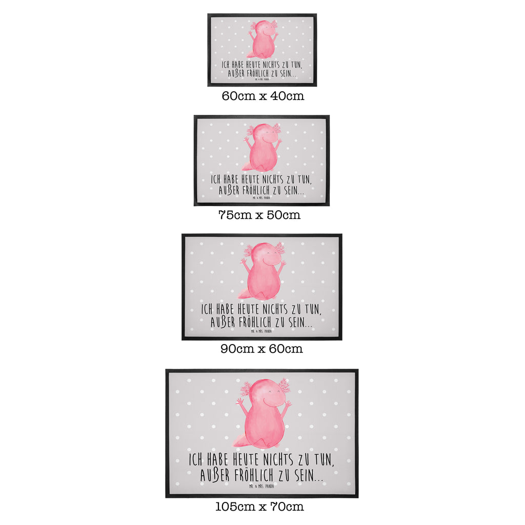 Fußmatte Axolotl Hurra Axolotl, Axolot, Schwanzlurch, Lurch, Lurche, fröhlich, Spaß, Freude, Motivation, Zufriedenheit Türvorleger, Schmutzmatte, Fußabtreter, Matte, Schmutzfänger, Fußabstreifer, Schmutzfangmatte, Türmatte, Motivfußmatte,  Haustürmatte, Vorleger  Axolotl, Molch