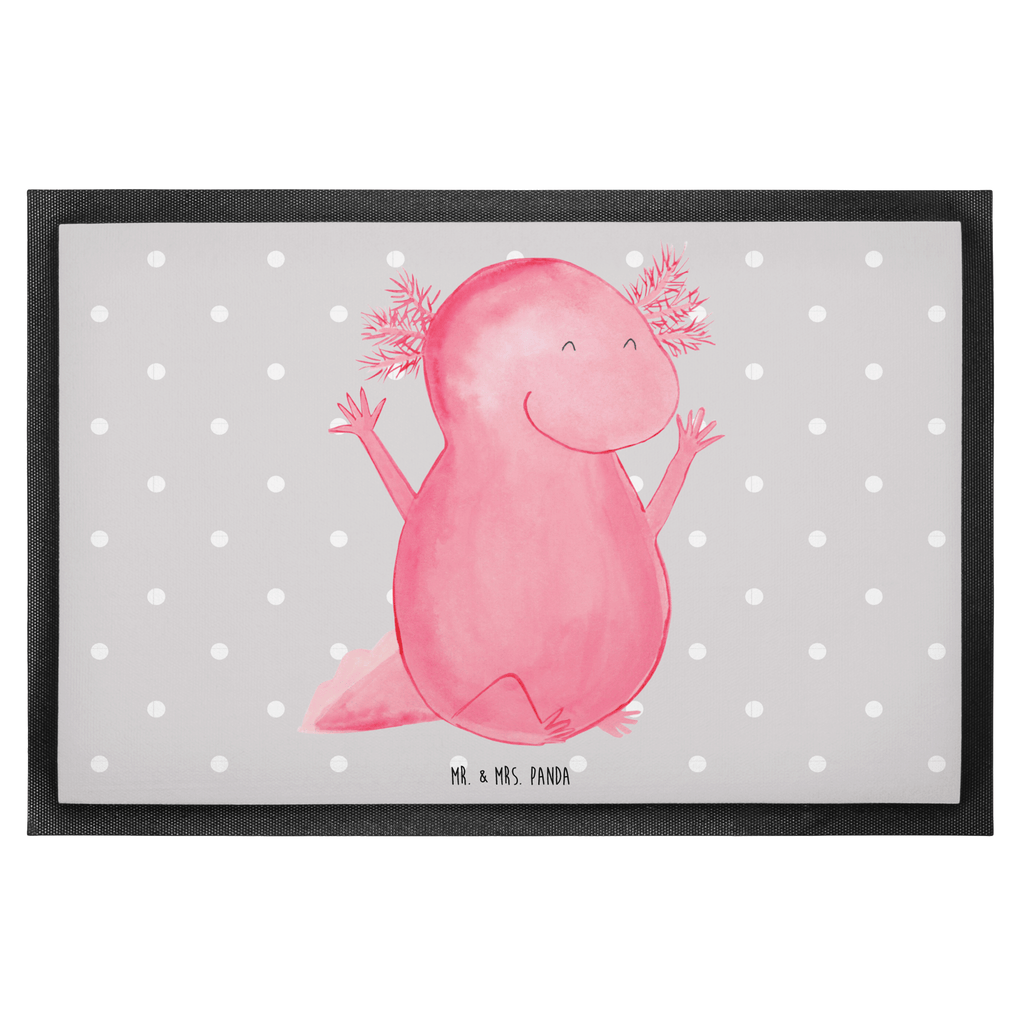 Fußmatte Axolotl Hurra Axolotl, Axolot, Schwanzlurch, Lurch, Lurche, fröhlich, Spaß, Freude, Motivation, Zufriedenheit Türvorleger, Schmutzmatte, Fußabtreter, Matte, Schmutzfänger, Fußabstreifer, Schmutzfangmatte, Türmatte, Motivfußmatte,  Haustürmatte, Vorleger  Axolotl, Molch