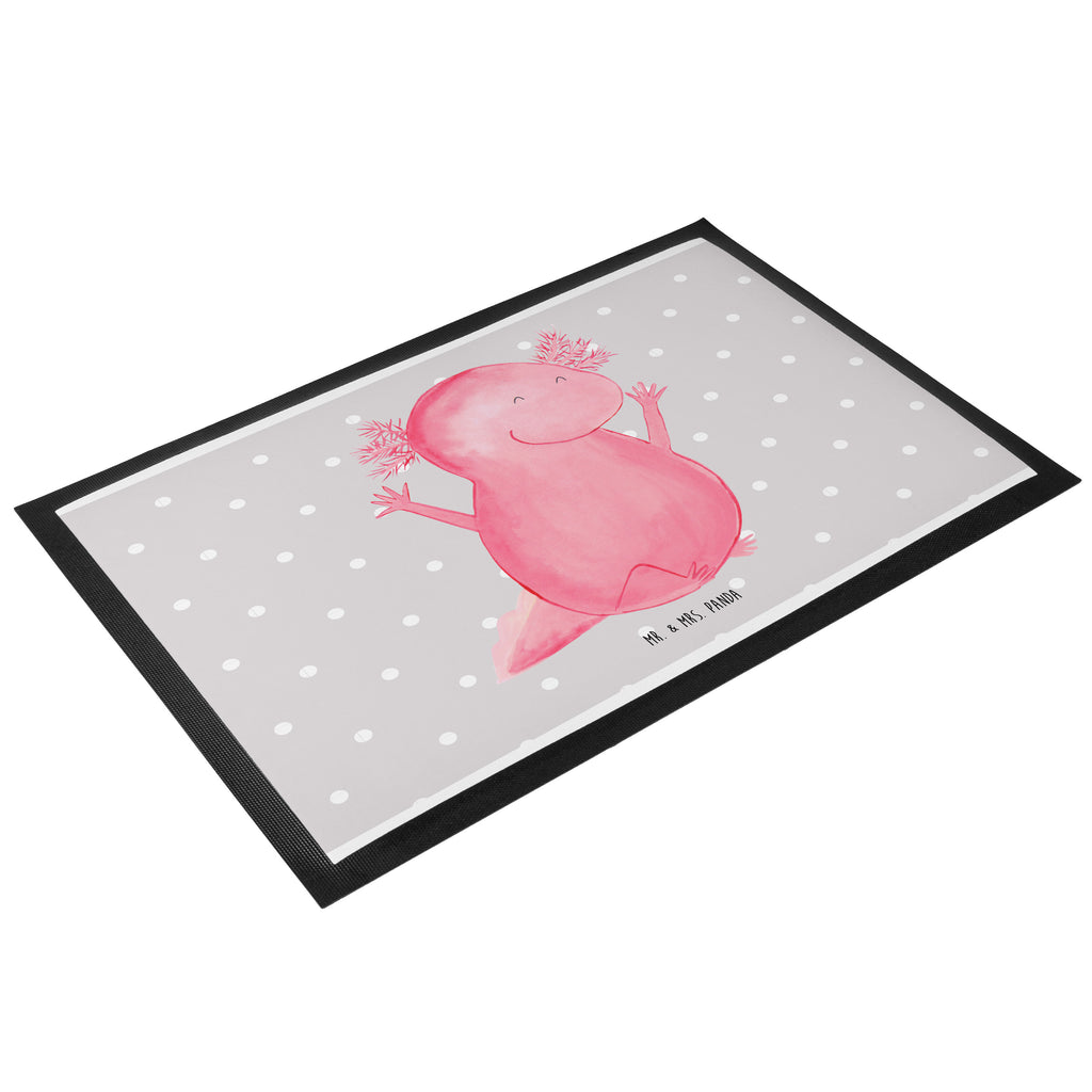 Fußmatte Axolotl Hurra Axolotl, Axolot, Schwanzlurch, Lurch, Lurche, fröhlich, Spaß, Freude, Motivation, Zufriedenheit Türvorleger, Schmutzmatte, Fußabtreter, Matte, Schmutzfänger, Fußabstreifer, Schmutzfangmatte, Türmatte, Motivfußmatte,  Haustürmatte, Vorleger  Axolotl, Molch