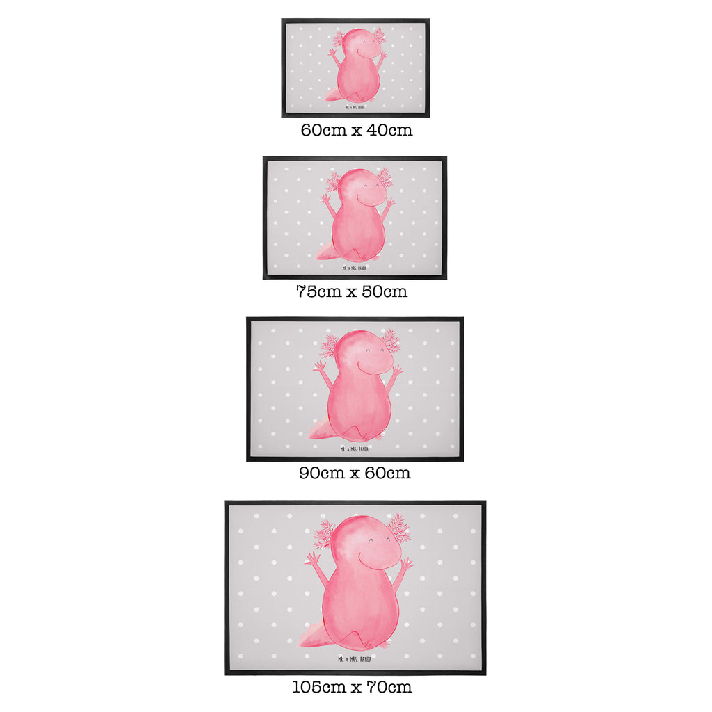 Fußmatte Axolotl Hurra Axolotl, Axolot, Schwanzlurch, Lurch, Lurche, fröhlich, Spaß, Freude, Motivation, Zufriedenheit Türvorleger, Schmutzmatte, Fußabtreter, Matte, Schmutzfänger, Fußabstreifer, Schmutzfangmatte, Türmatte, Motivfußmatte,  Haustürmatte, Vorleger  Axolotl, Molch