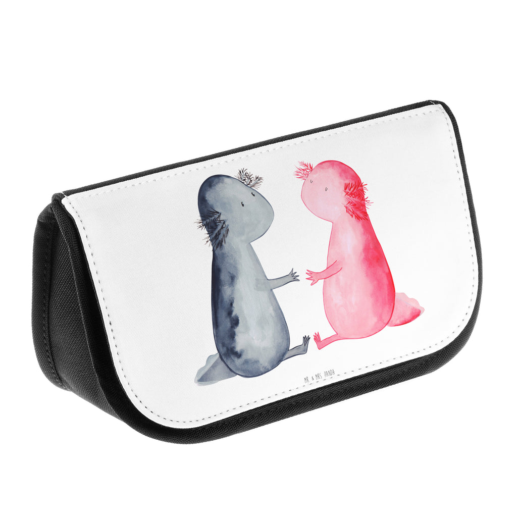 Kosmetiktasche Axolotl Liebe Kosmetikbeutel, Kulturtasche, Kulturbeutel, Schminktasche, Make-Up Tasche, Axolotl, Molch, Axolot, Schwanzlurch, Lurch, Lurche, Liebe, große Liebe, Liebesbeweis, Freund, Verlobter, Ehemann, Jahrestag, Valentinstag