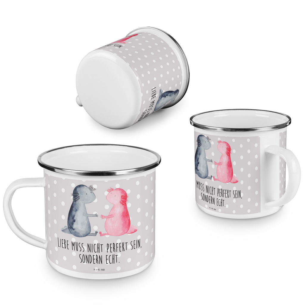 Camping Emaille Tasse Axolotl Liebe Campingtasse, Trinkbecher, Metalltasse, Outdoor Tasse, Emaille Trinkbecher, Blechtasse Outdoor, Emaille Campingbecher, Edelstahl Trinkbecher, Metalltasse für Camping, Kaffee Blechtasse, Camping Tasse Metall, Axolotl, Molch, Axolot, Schwanzlurch, Lurch, Lurche, Liebe, große Liebe, Liebesbeweis, Freund, Verlobter, Ehemann, Jahrestag, Valentinstag