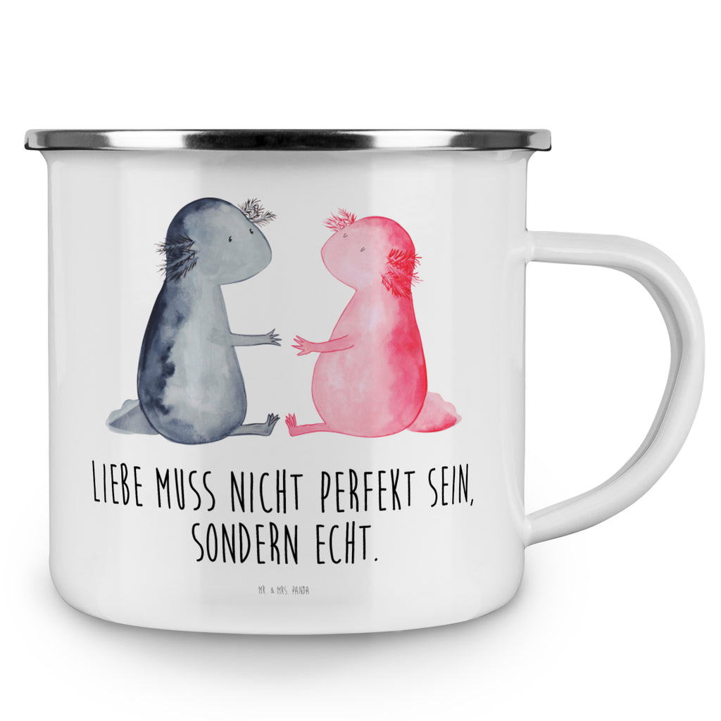 Camping Emaille Tasse Axolotl Liebe Campingtasse, Trinkbecher, Metalltasse, Outdoor Tasse, Emaille Trinkbecher, Blechtasse Outdoor, Emaille Campingbecher, Edelstahl Trinkbecher, Metalltasse für Camping, Kaffee Blechtasse, Camping Tasse Metall, Axolotl, Molch, Axolot, Schwanzlurch, Lurch, Lurche, Liebe, große Liebe, Liebesbeweis, Freund, Verlobter, Ehemann, Jahrestag, Valentinstag