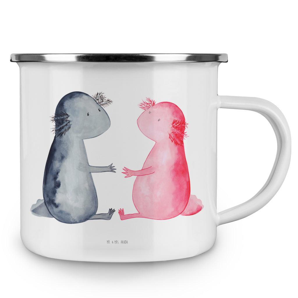 Camping Emaille Tasse Axolotl Liebe Campingtasse, Trinkbecher, Metalltasse, Outdoor Tasse, Emaille Trinkbecher, Blechtasse Outdoor, Emaille Campingbecher, Edelstahl Trinkbecher, Metalltasse für Camping, Kaffee Blechtasse, Camping Tasse Metall, Axolotl, Molch, Axolot, Schwanzlurch, Lurch, Lurche, Liebe, große Liebe, Liebesbeweis, Freund, Verlobter, Ehemann, Jahrestag, Valentinstag