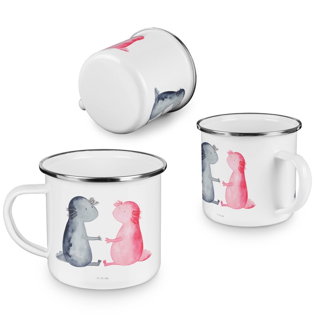 Camping Emaille Tasse Axolotl Liebe Campingtasse, Trinkbecher, Metalltasse, Outdoor Tasse, Emaille Trinkbecher, Blechtasse Outdoor, Emaille Campingbecher, Edelstahl Trinkbecher, Metalltasse für Camping, Kaffee Blechtasse, Camping Tasse Metall, Axolotl, Molch, Axolot, Schwanzlurch, Lurch, Lurche, Liebe, große Liebe, Liebesbeweis, Freund, Verlobter, Ehemann, Jahrestag, Valentinstag