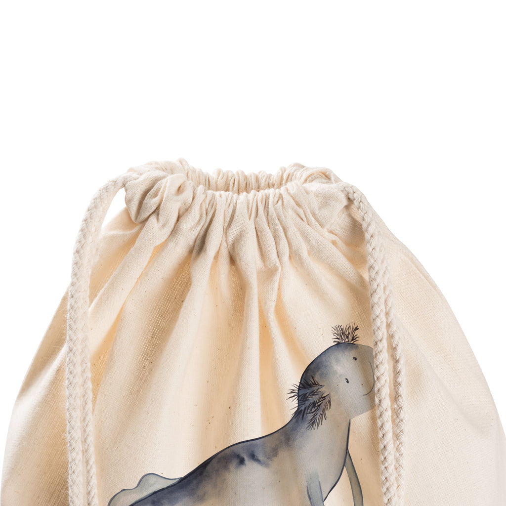 Sportbeutel Axolotl schwimmt Turnbeutel, Beutel, Sporttasche, Tasche, Stoffbeutel, Axolotl, Molch, Axolot, Schwanzlurch, Lurch, Lurche, Problem, Probleme, Lösungen, Motivation