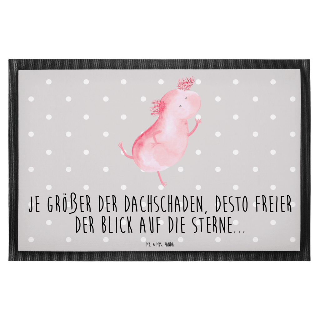 Fußmatte Axolotl tanzt Axolotl, Axolot, Schwanzlurch, Lurch, Lurche, Dachschaden, Sterne, verrückt, Freundin, beste Freundin Türvorleger, Schmutzmatte, Fußabtreter, Matte, Schmutzfänger, Fußabstreifer, Schmutzfangmatte, Türmatte, Motivfußmatte,  Haustürmatte, Vorleger  Axolotl, Molch