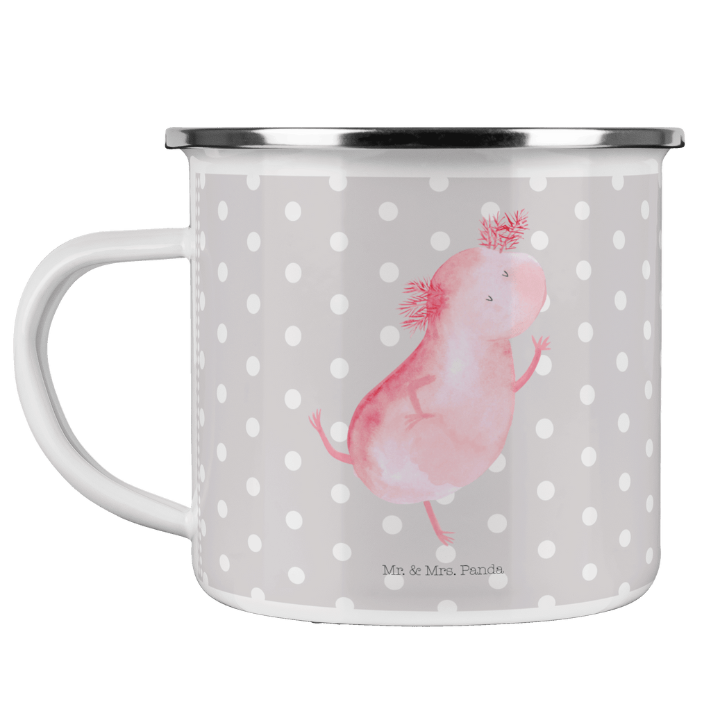 Camping Emaille Tasse Axolotl tanzt Campingtasse, Trinkbecher, Metalltasse, Outdoor Tasse, Emaille Trinkbecher, Blechtasse Outdoor, Emaille Campingbecher, Edelstahl Trinkbecher, Metalltasse für Camping, Kaffee Blechtasse, Camping Tasse Metall, Axolotl, Molch, Axolot, Schwanzlurch, Lurch, Lurche, Dachschaden, Sterne, verrückt, Freundin, beste Freundin