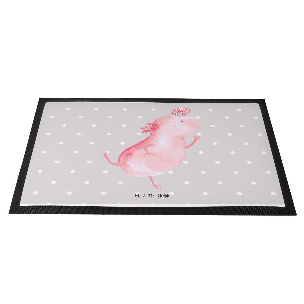 Fußmatte Axolotl tanzt Axolotl, Axolot, Schwanzlurch, Lurch, Lurche, Dachschaden, Sterne, verrückt, Freundin, beste Freundin Türvorleger, Schmutzmatte, Fußabtreter, Matte, Schmutzfänger, Fußabstreifer, Schmutzfangmatte, Türmatte, Motivfußmatte,  Haustürmatte, Vorleger  Axolotl, Molch