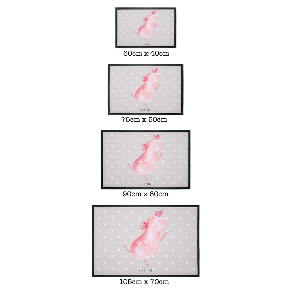 Fußmatte Axolotl tanzt Axolotl, Axolot, Schwanzlurch, Lurch, Lurche, Dachschaden, Sterne, verrückt, Freundin, beste Freundin Türvorleger, Schmutzmatte, Fußabtreter, Matte, Schmutzfänger, Fußabstreifer, Schmutzfangmatte, Türmatte, Motivfußmatte,  Haustürmatte, Vorleger  Axolotl, Molch