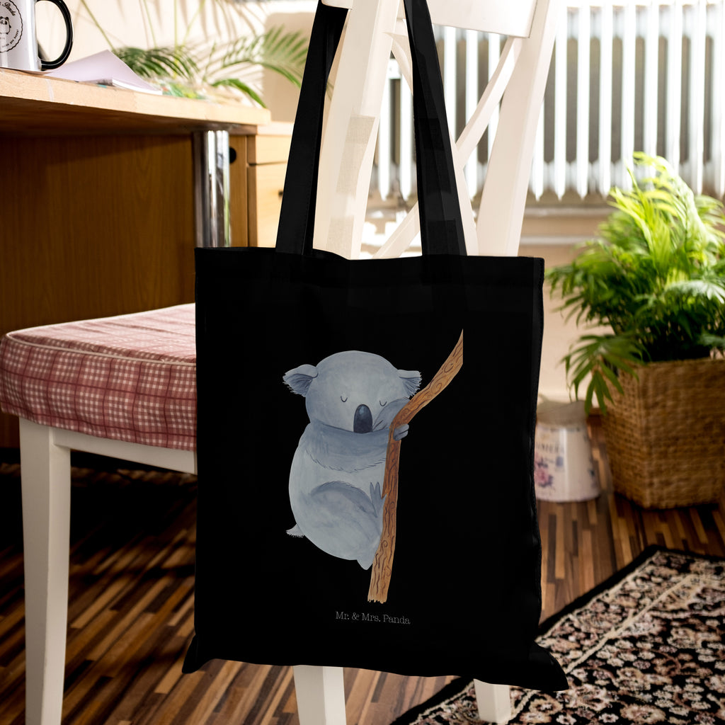 Tragetasche Koalabär Beuteltasche, Beutel, Einkaufstasche, Jutebeutel, Stoffbeutel, Tiermotive, Gute Laune, lustige Sprüche, Tiere, Koala, träumen, Traum, schlafen, Schlafzimmer, Traumland, Bär, Koalabär