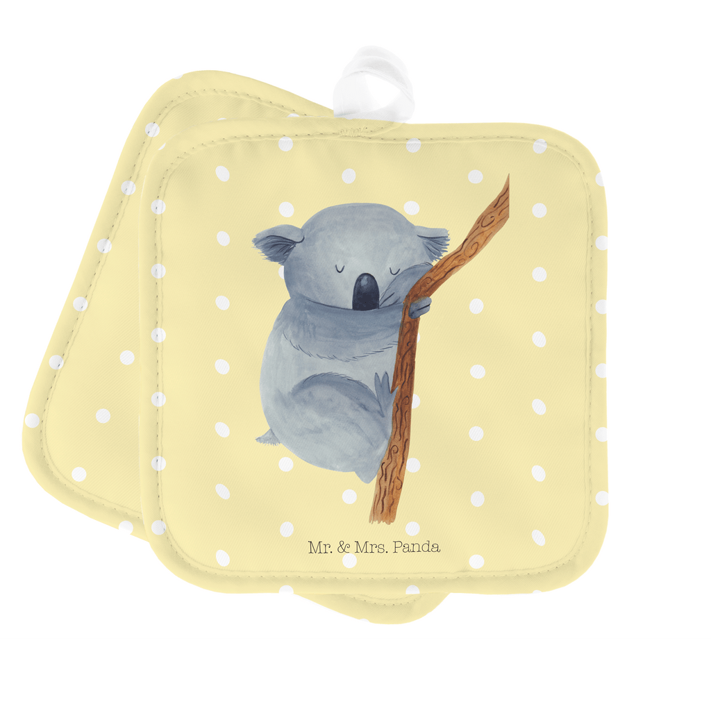2er Set Topflappen  Koalabär Topflappen, Topfuntersetzer, Ofenhandschuh, Topflappen Set, Topflappen lustig, Topflappen mit Spruch, Tiermotive, Gute Laune, lustige Sprüche, Tiere, Koala, träumen, Traum, schlafen, Schlafzimmer, Traumland, Bär, Koalabär