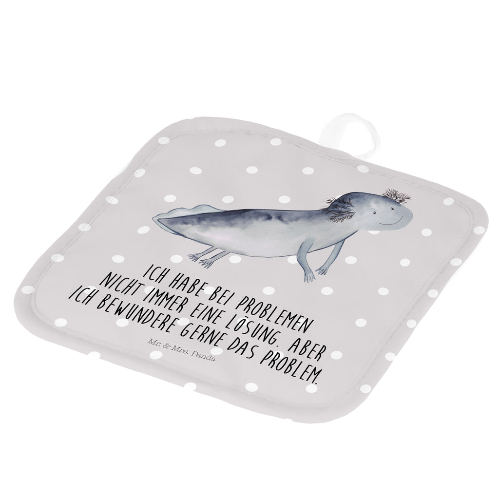 2er Set Topflappen  Axolotl schwimmt Topflappen, Topfuntersetzer, Ofenhandschuh, Topflappen Set, Topflappen lustig, Topflappen mit Spruch, Axolotl, Molch, Axolot, Schwanzlurch, Lurch, Lurche, Problem, Probleme, Lösungen, Motivation