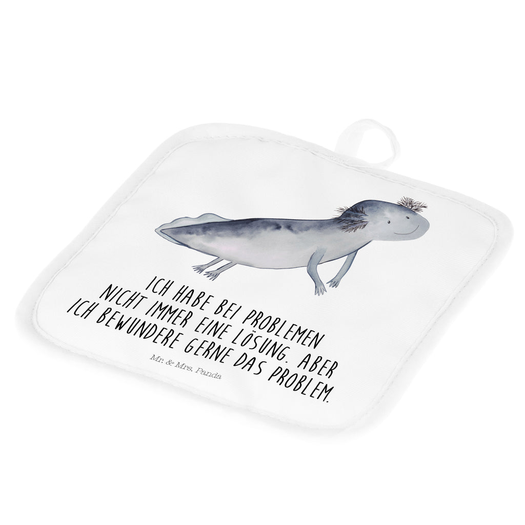 2er Set Topflappen  Axolotl schwimmt Topflappen, Topfuntersetzer, Ofenhandschuh, Topflappen Set, Topflappen lustig, Topflappen mit Spruch, Axolotl, Molch, Axolot, Schwanzlurch, Lurch, Lurche, Problem, Probleme, Lösungen, Motivation