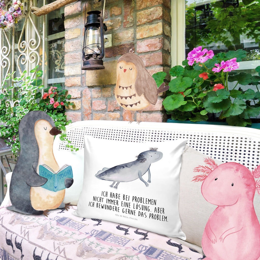 40x40 Kissen Axolotl schwimmt Kissenhülle, Kopfkissen, Sofakissen, Dekokissen, Motivkissen, Axolotl, Molch, Axolot, Schwanzlurch, Lurch, Lurche, Problem, Probleme, Lösungen, Motivation