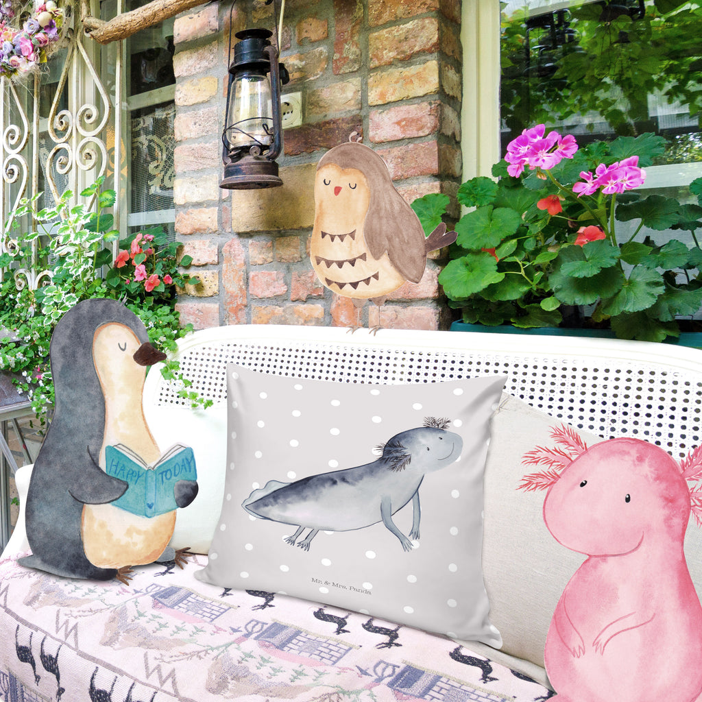 40x40 Kissen Axolotl schwimmt Kissenhülle, Kopfkissen, Sofakissen, Dekokissen, Motivkissen, Axolotl, Molch, Axolot, Schwanzlurch, Lurch, Lurche, Problem, Probleme, Lösungen, Motivation