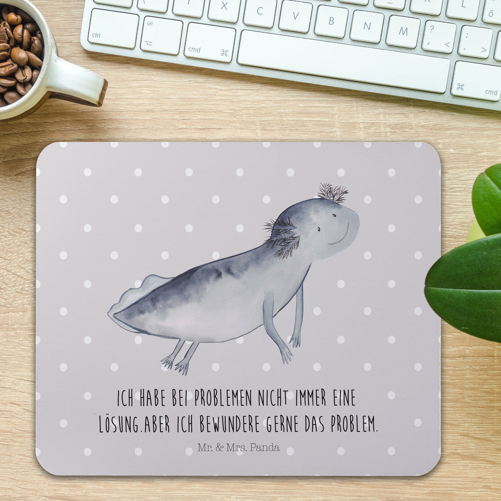 Mauspad Axolotl schwimmt Mousepad, Computer zubehör, Büroausstattung, PC Zubehör, Arbeitszimmer, Mauspad, Einzigartiges Mauspad, Designer Mauspad, Axolotl, Molch, Axolot, Schwanzlurch, Lurch, Lurche, Problem, Probleme, Lösungen, Motivation