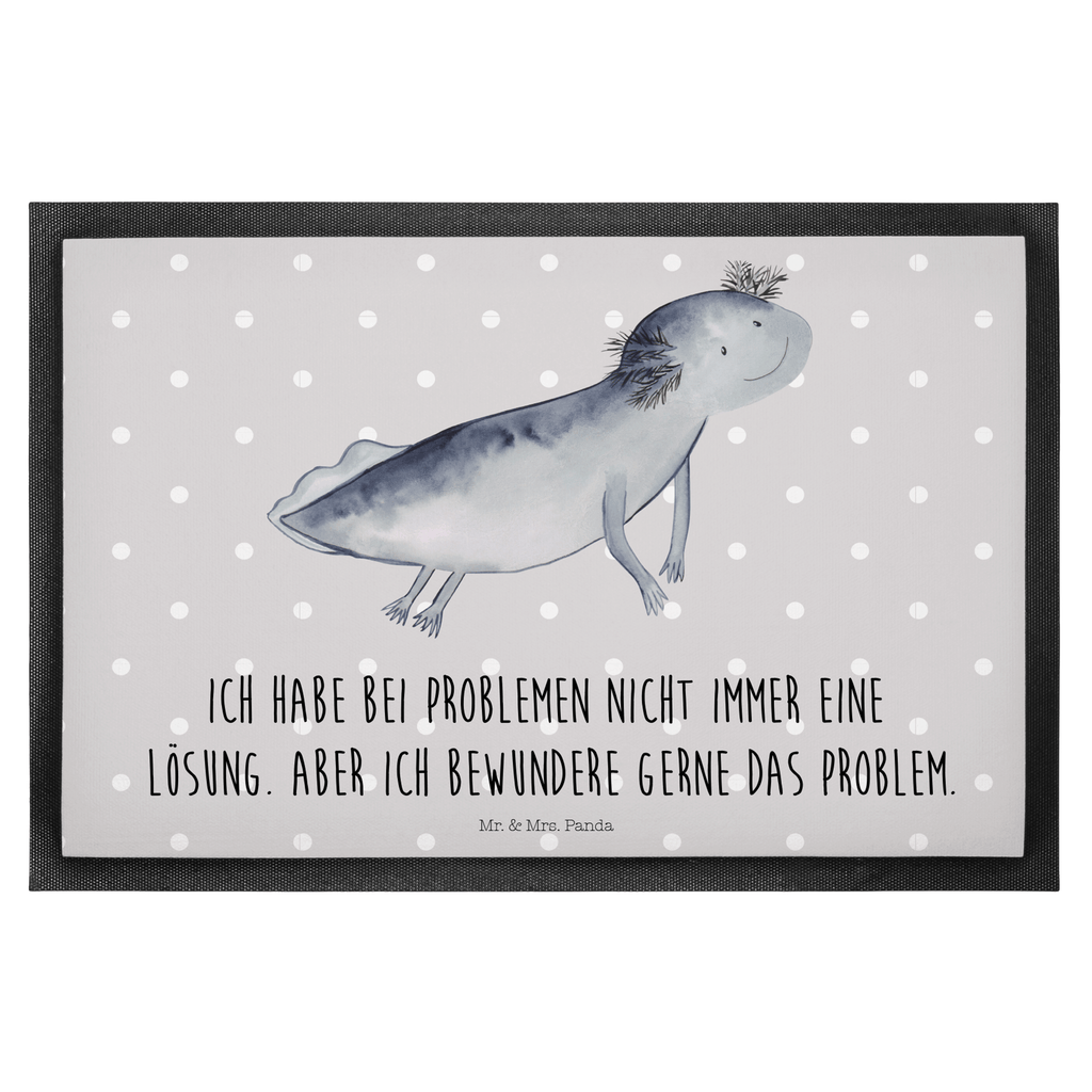 Fußmatte Axolotl schwimmt Axolotl, Axolot, Schwanzlurch, Lurch, Lurche, Problem, Probleme, Lösungen, Motivation,  Türvorleger, Schmutzmatte, Fußabtreter, Matte, Schmutzfänger, Fußabstreifer, Schmutzfangmatte, Türmatte, Motivfußmatte,  Haustürmatte, Vorleger  Axolotl, Molch