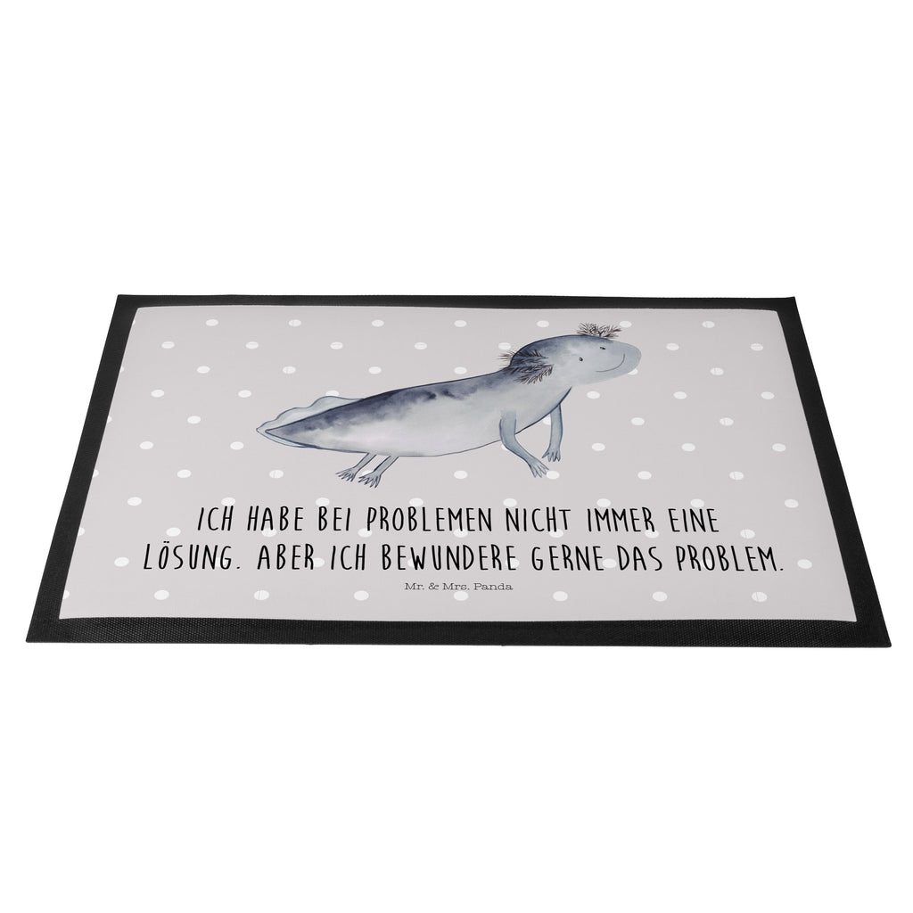 Fußmatte Axolotl schwimmt Axolotl, Axolot, Schwanzlurch, Lurch, Lurche, Problem, Probleme, Lösungen, Motivation,  Türvorleger, Schmutzmatte, Fußabtreter, Matte, Schmutzfänger, Fußabstreifer, Schmutzfangmatte, Türmatte, Motivfußmatte,  Haustürmatte, Vorleger  Axolotl, Molch